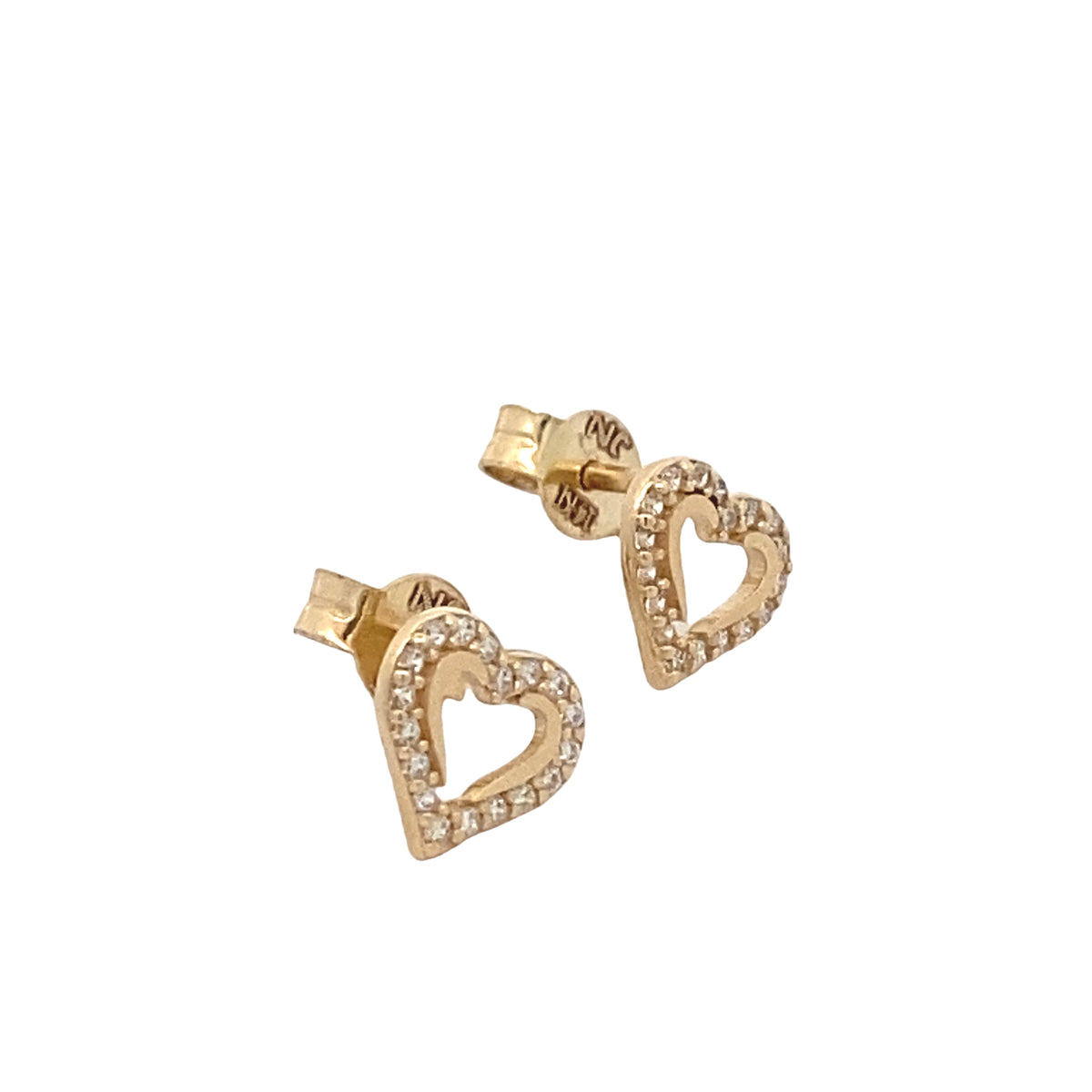 14k Gold Heart Earrings | Luby Gold Collection | Luby 