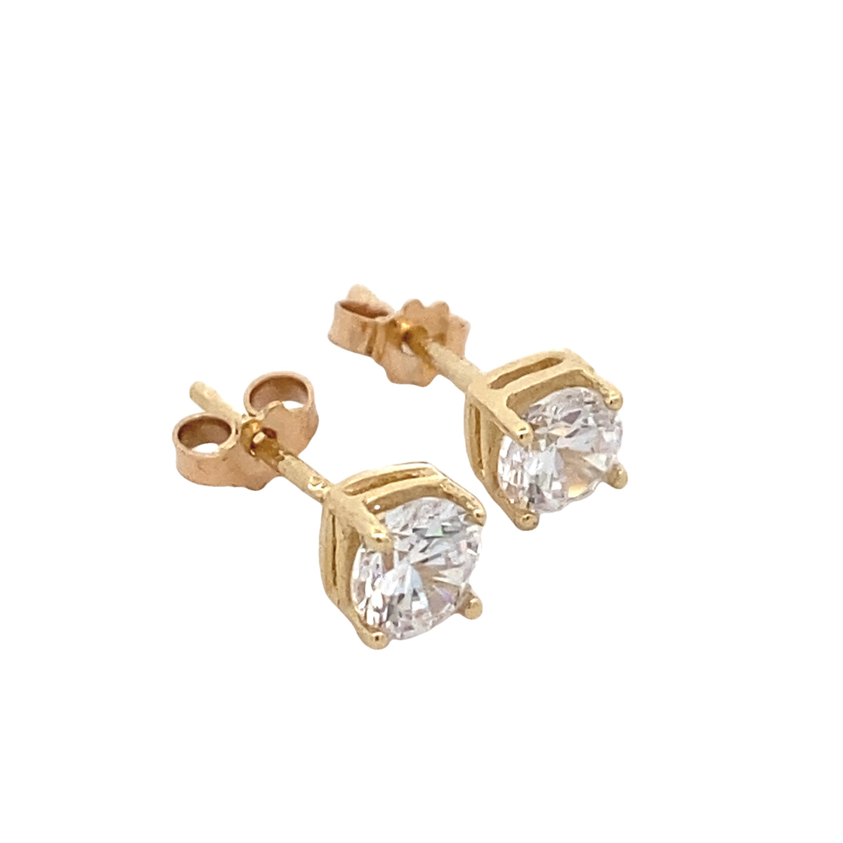 14k Gold Stud with CZ | Luby Gold Collection | Luby 