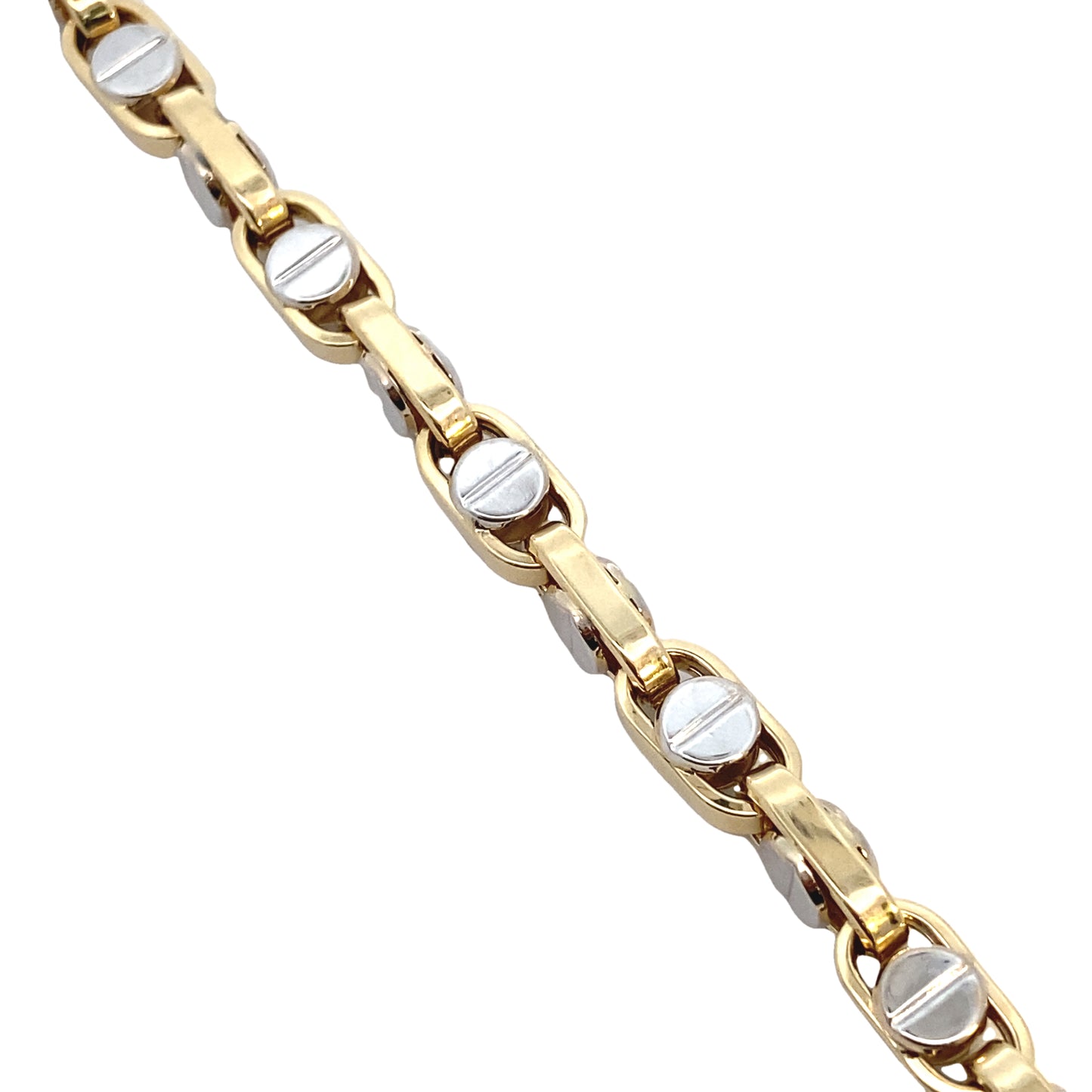 14k Gold Screw Link Bracelet