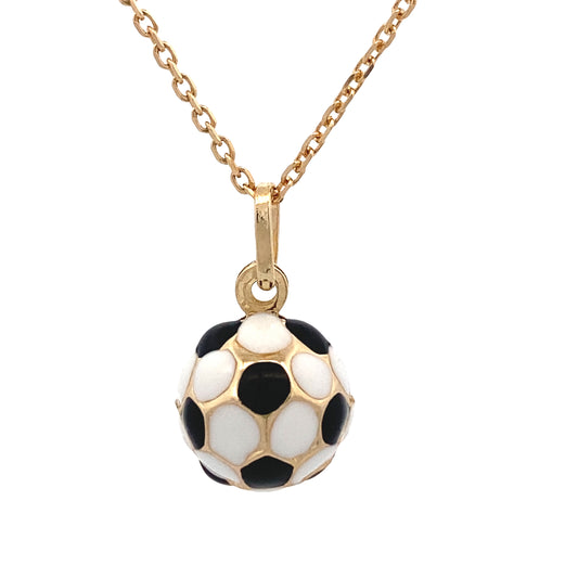 14k Gold Soccer Ball Pendant