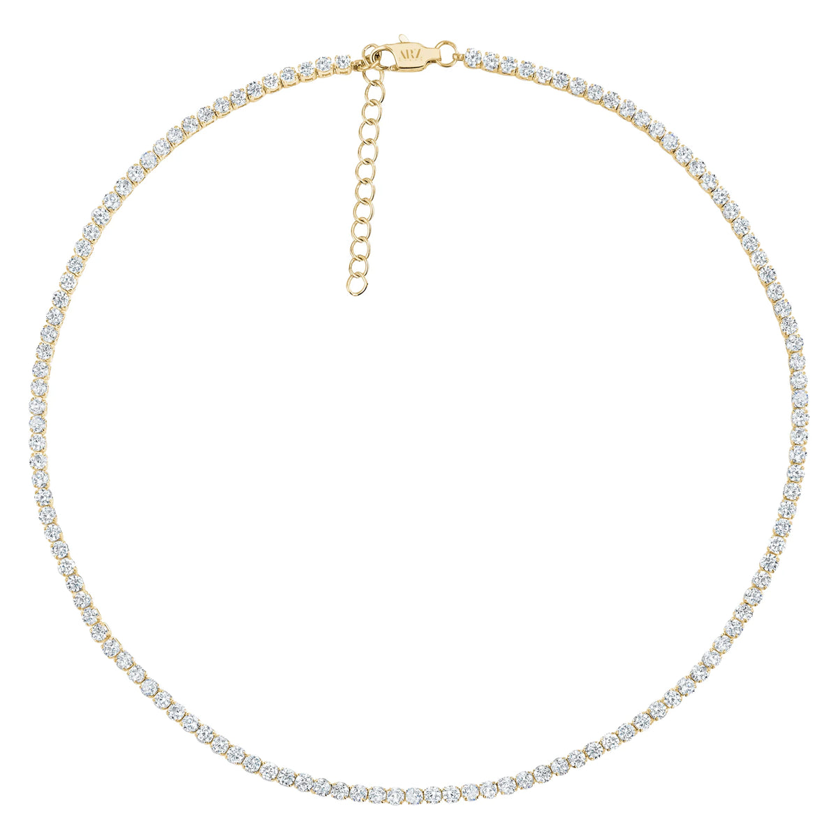 ADJUSTABLE TENNIS CHOKER NECKLACE (2.5MM) A.R.Z STEEL