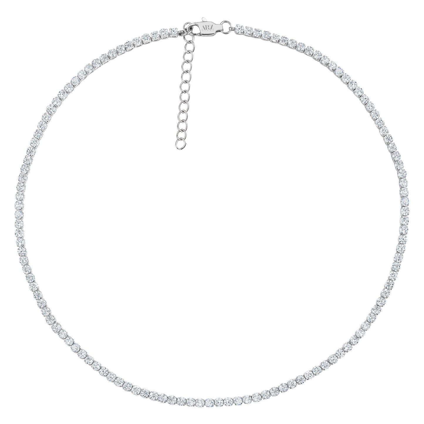 ADJUSTABLE TENNIS CHOKER NECKLACE (2.5MM) A.R.Z STEEL