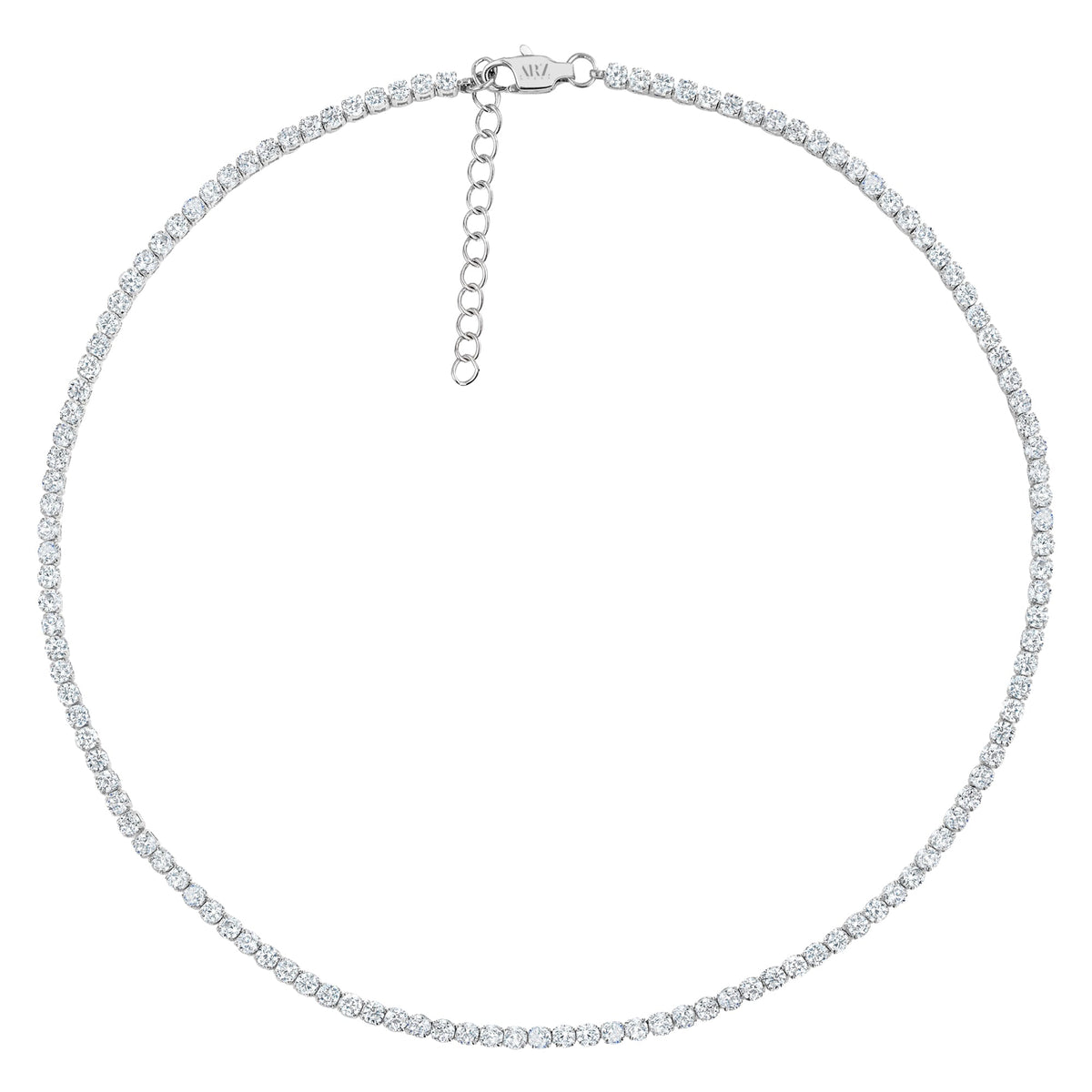 ADJUSTABLE TENNIS CHOKER NECKLACE (2.5MM) A.R.Z STEEL