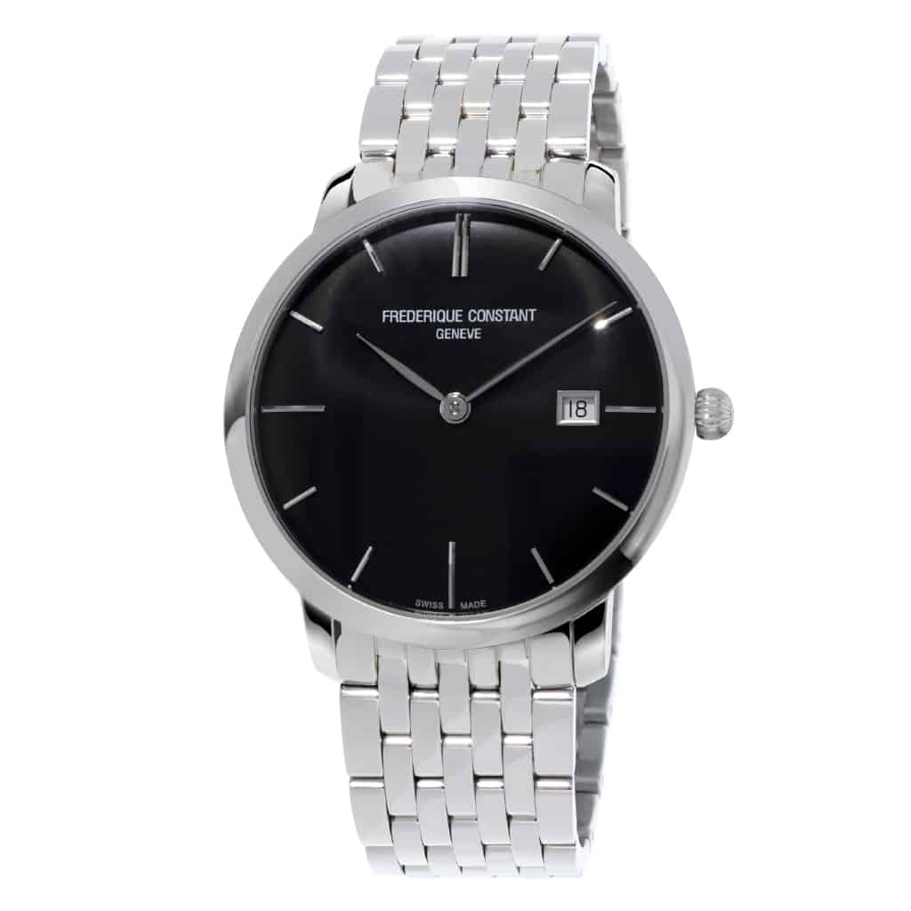 Slimline Automatic Midsize Date (Silver-Black) | Frederique Constant | Luby 