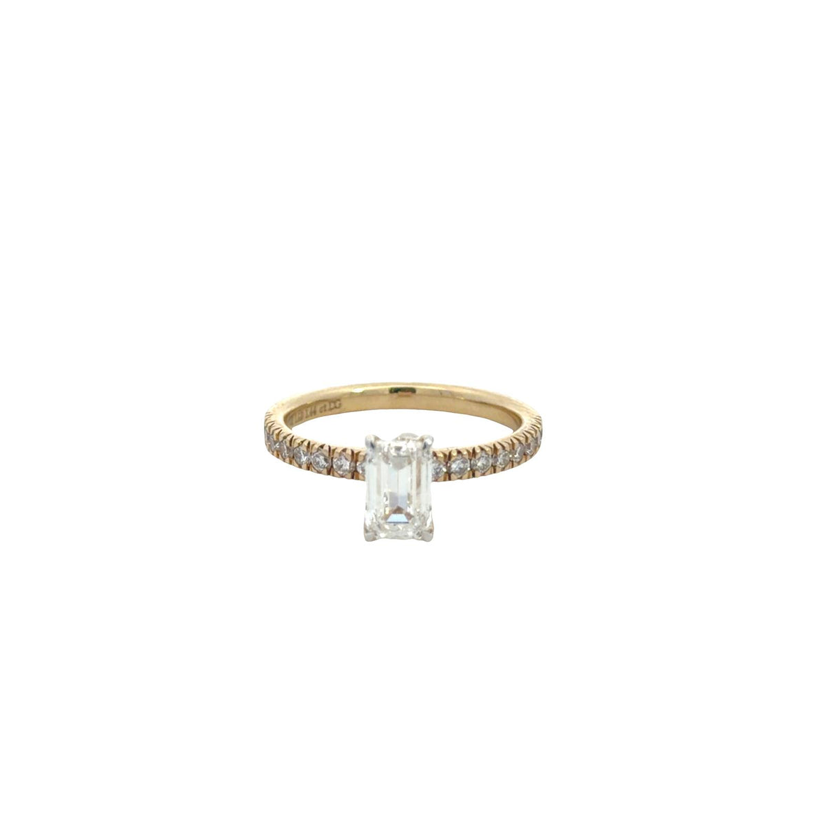 14K Yellow Gold Lab Diamond Emerald Cut | Luby Diamond Collection | Luby 