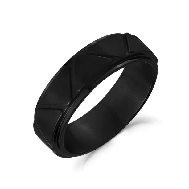 7mm Triangular Design Steel Ring | ARZ Steel | Luby 