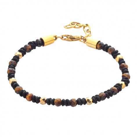 Hector by Marcelo Pane Black Cord Tiger Eye Beads | Hector by Marcello Pane | Luby 