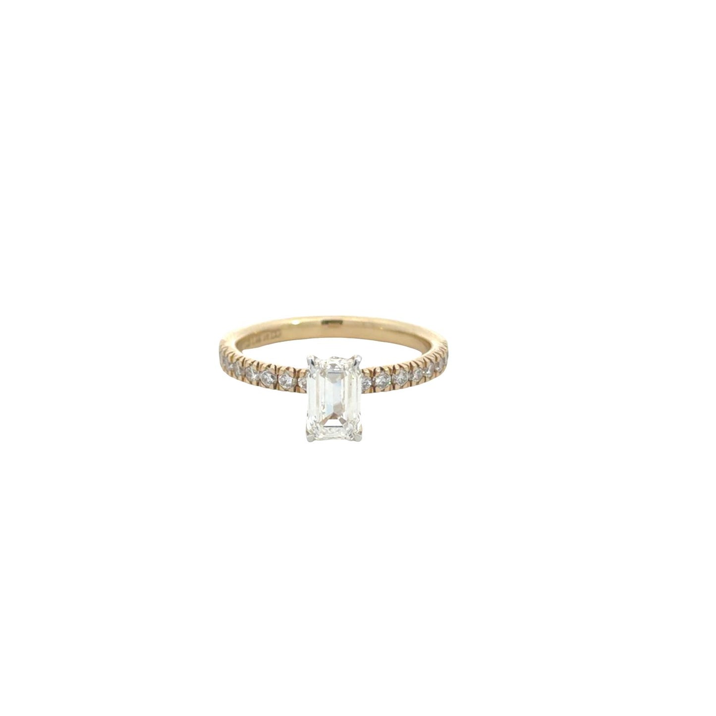 14K Yellow Gold Lab Diamond Emerald Cut | Luby Diamond Collection | Luby 