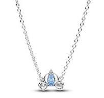Disney Cinderellas Cariage Collier Necklace Blue & Clear | Pandora | Luby 