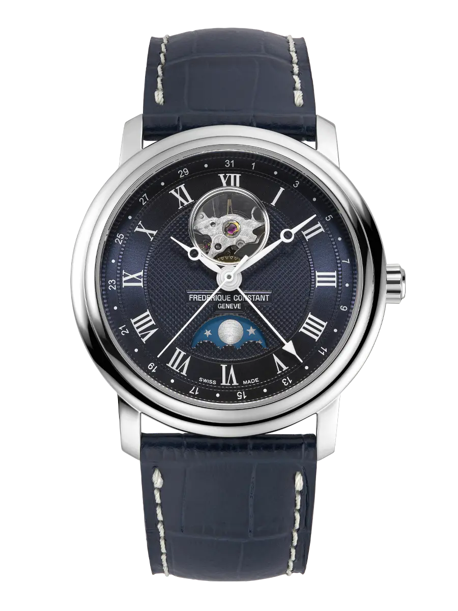 FREDERIQUE CONSTANT CLASSICS HEART BEAT MOONPHASE DATE NAVY | Frederique Constant | Luby 