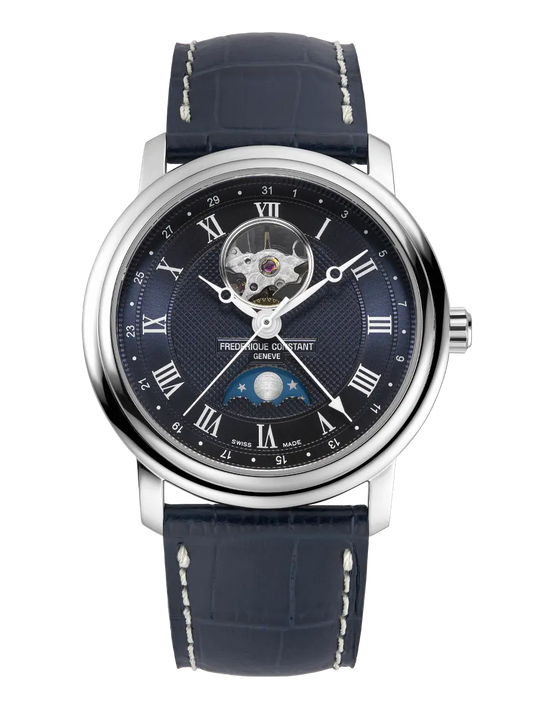 FREDERIQUE CONSTANT CLASSICS HEART BEAT MOONPHASE DATE NAVY | Frederique Constant | Luby 