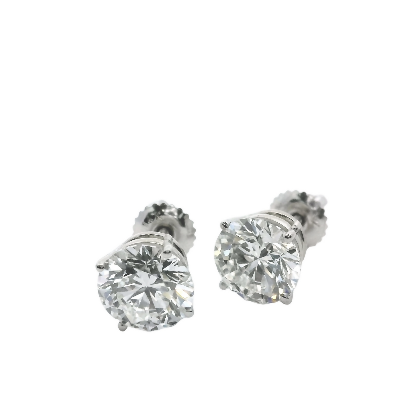 Smiling Rocks 14K Gold Diamonds Stud 2D 4.08CT/2