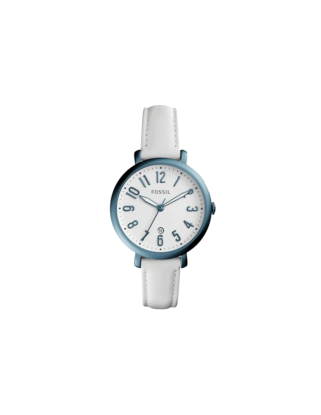 Ladies Jacqueline Watch (White/Blue) | Fossil | Luby 