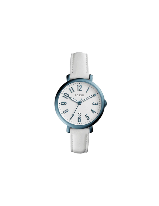 Ladies Jacqueline Watch (White/Blue) | Fossil | Luby 