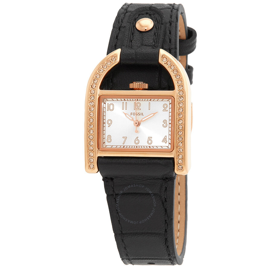 Harwell Three-Hand Black LiteHide™ Leather Watch | Fossil | Luby 