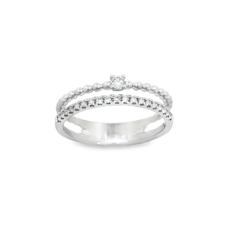 Zeghani 14K White Gold Fashion Right Hand Ring