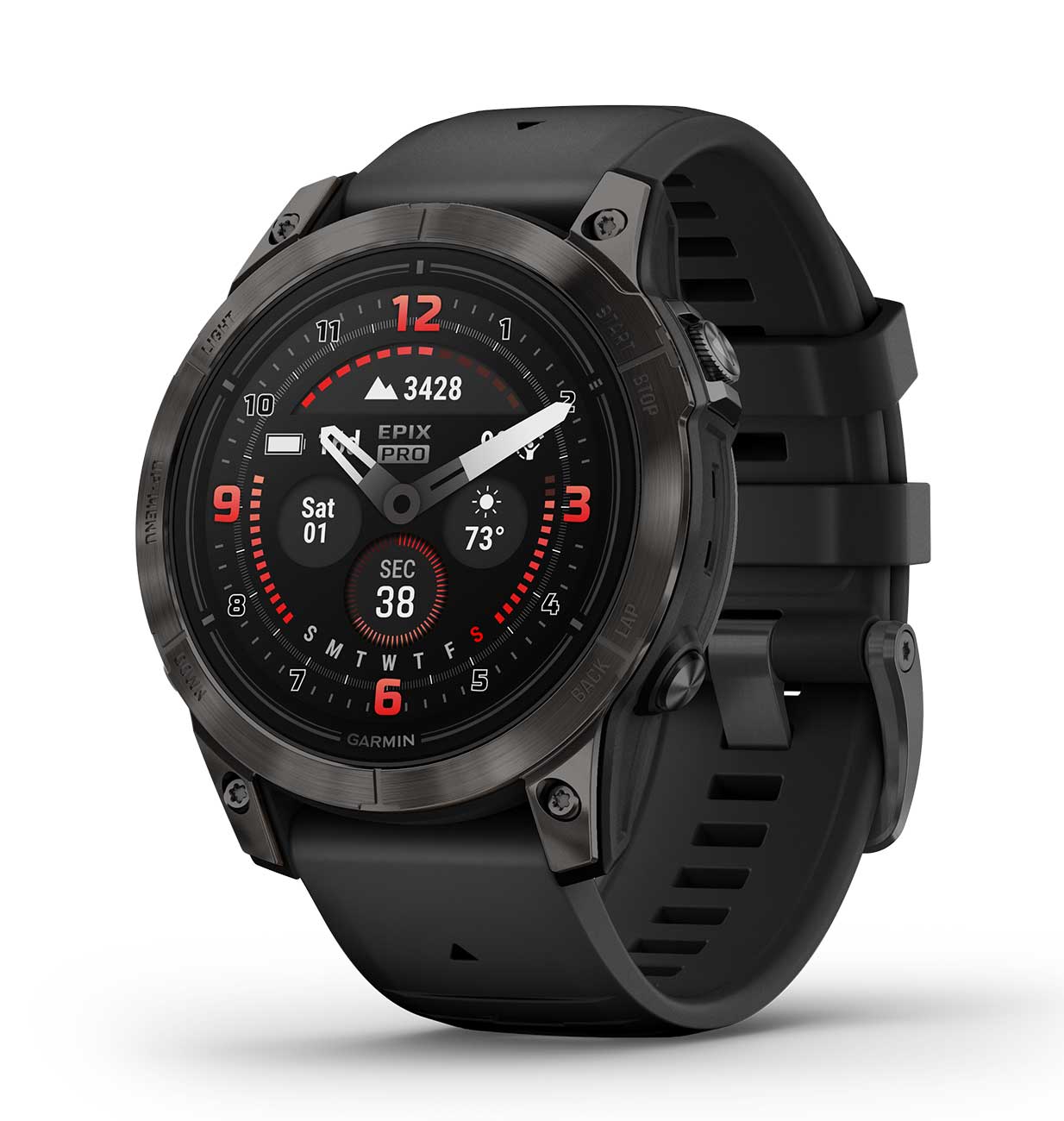 Epix™ Pro (Gen 2) – Sapphire Edition | 47 mm Carbon Gray DLC Titanium with Black Band | Garmin | Luby 