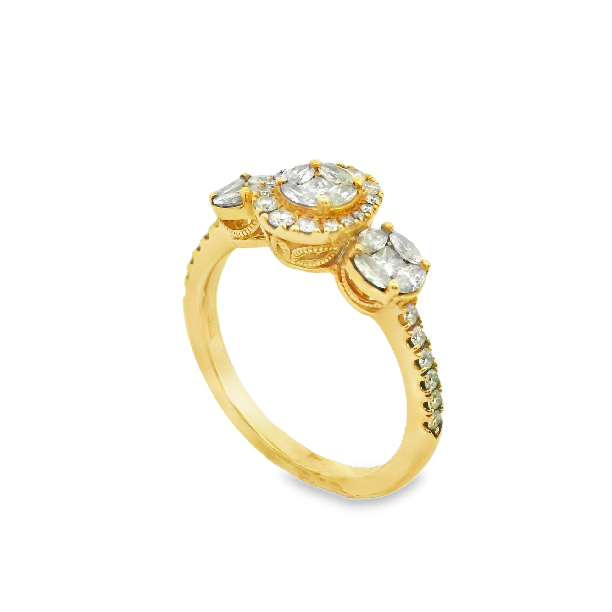 Zeghani Gold Center Oval Engagement Ring | Zeghani | Luby 
