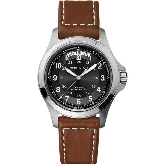Khaki Field King Automatic (Silver/Brown) | Hamilton | Luby 