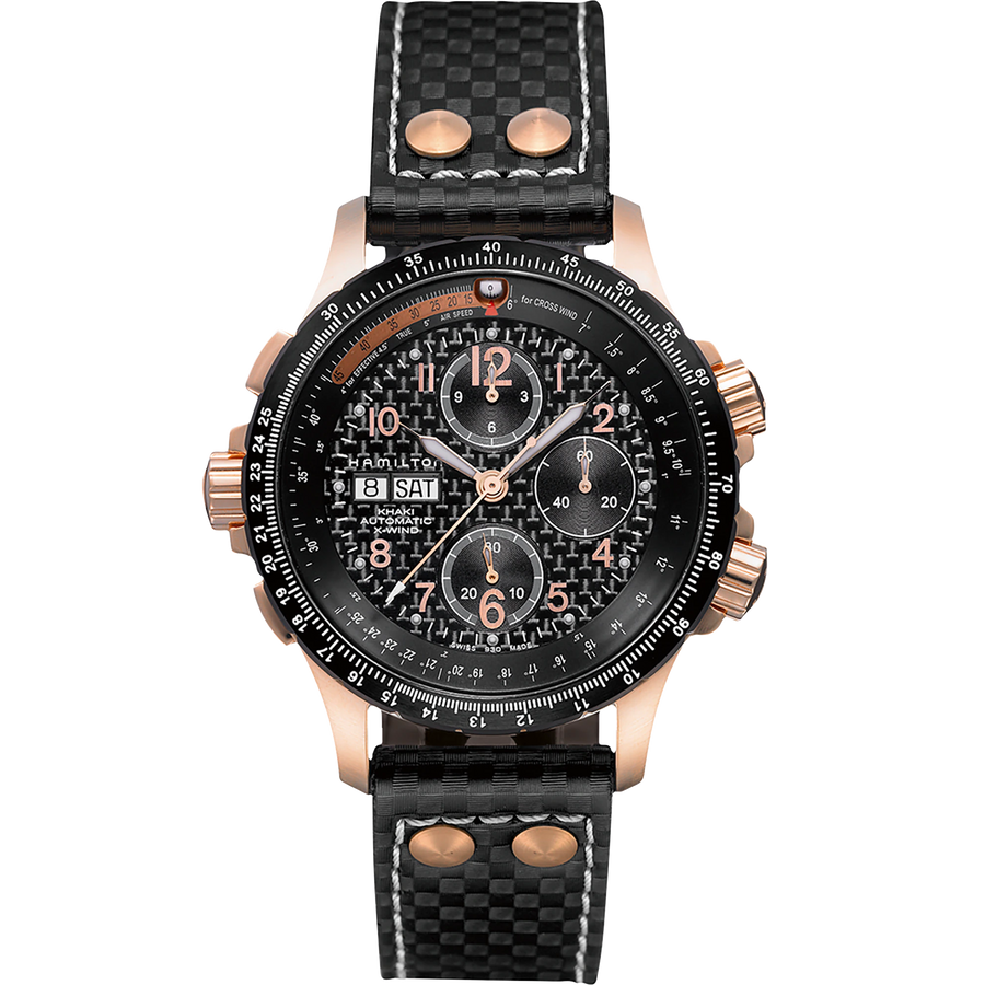 Khaki Aviation X-Wind Automatic Chronometer (Rose-Gold/Black)