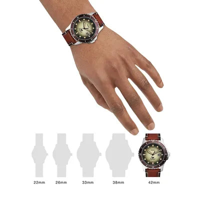 Fossil Blue Three-Hand Date Brown LiteHide™ Leather Watch | Fossil | Luby 