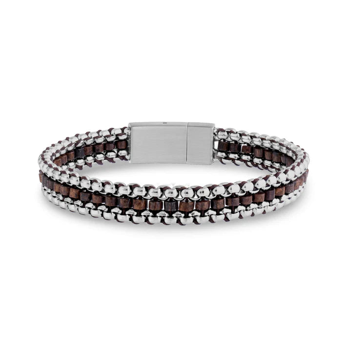 TETHERED BROWN BEADED BRACELET | ARZ Steel | Luby 