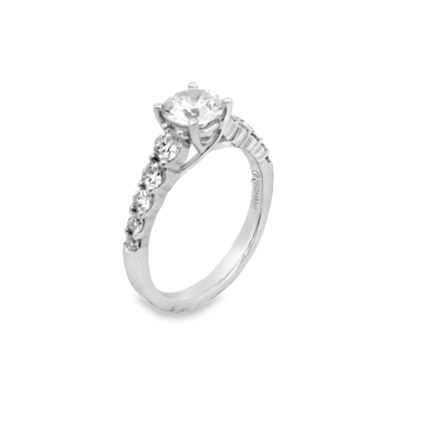 Zeghani 14K Diamond Straight Engagement Ring | Zeghani | Luby 