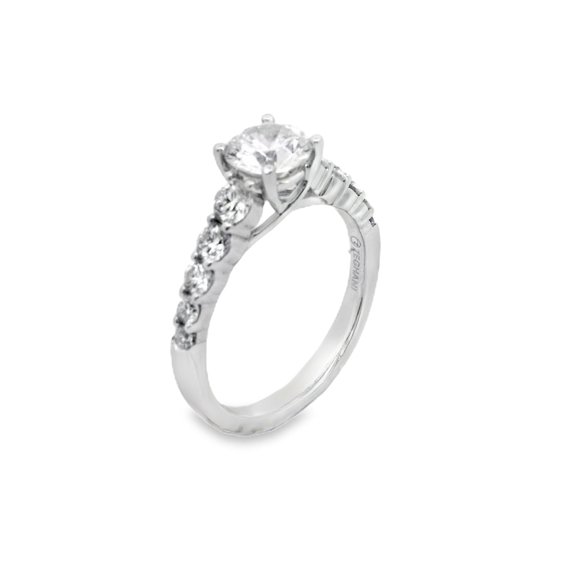 Zeghani 14K Diamond Straight Engagement Ring | Zeghani | Luby 