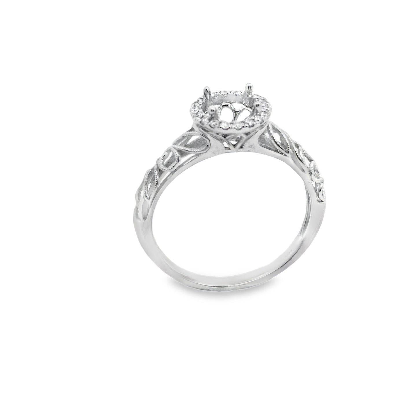 Zeghani 14k Diamond The Halo Crown Engagement Ring | Zeghani | Luby 