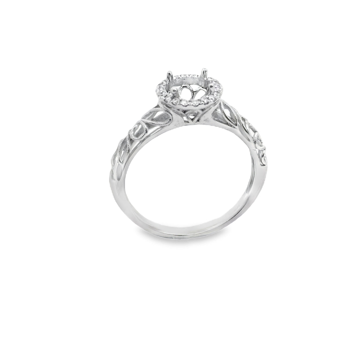 Zeghani 14k Diamond The Halo Crown Engagement Ring | Zeghani | Luby 
