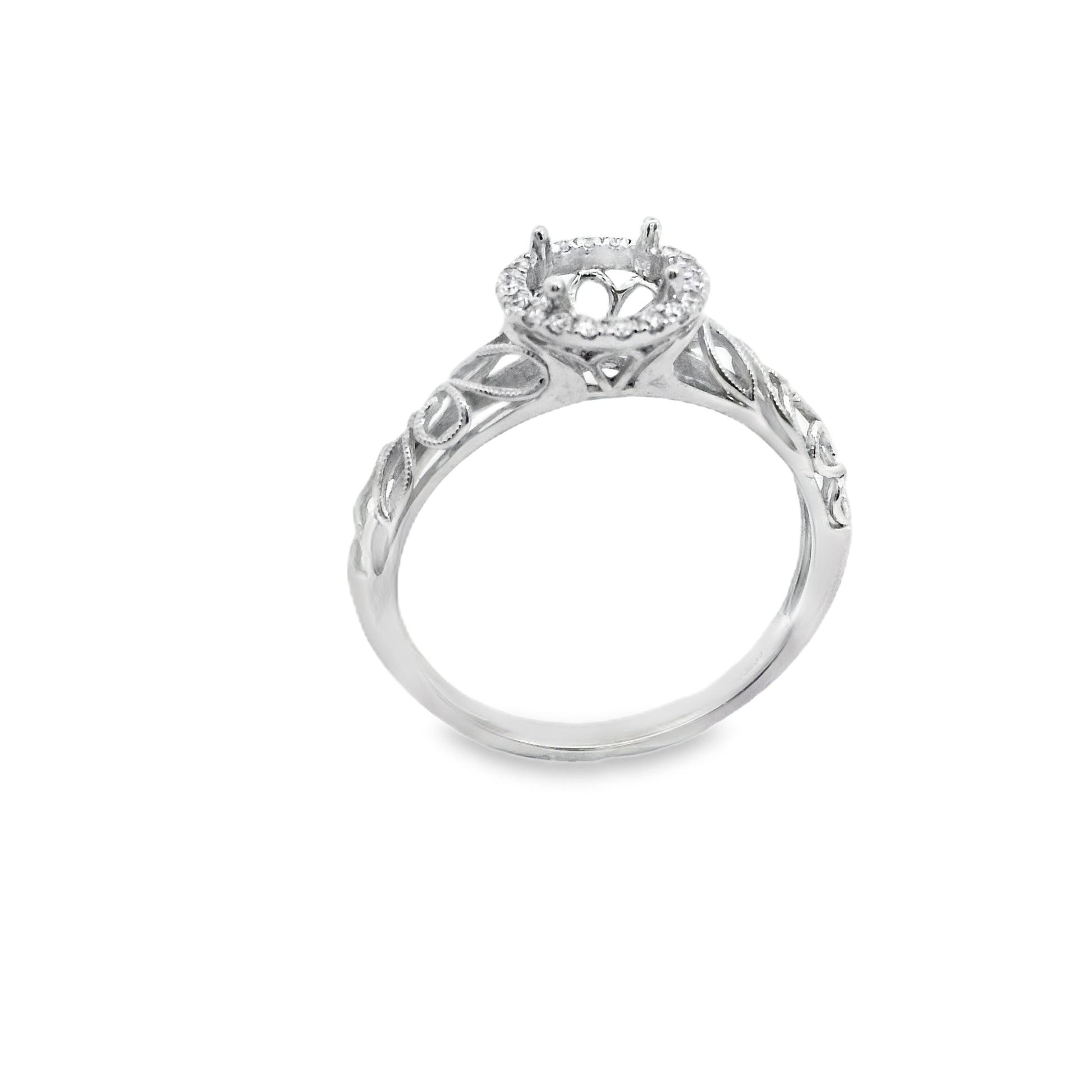 Zeghani 14k Diamond The Halo Crown Engagement Ring | Zeghani | Luby 