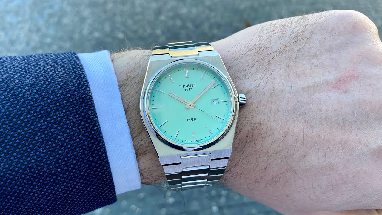 Tissot PRX Silver Aqua Blue Luby Mayaguez Mall