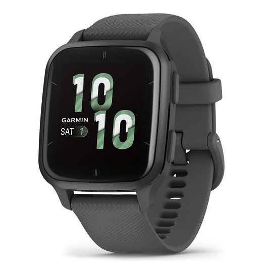 Venu® Sq 2 Slate Aluminum Bezel with Shadow Gray Case and Silicone Band | Garmin | Luby 