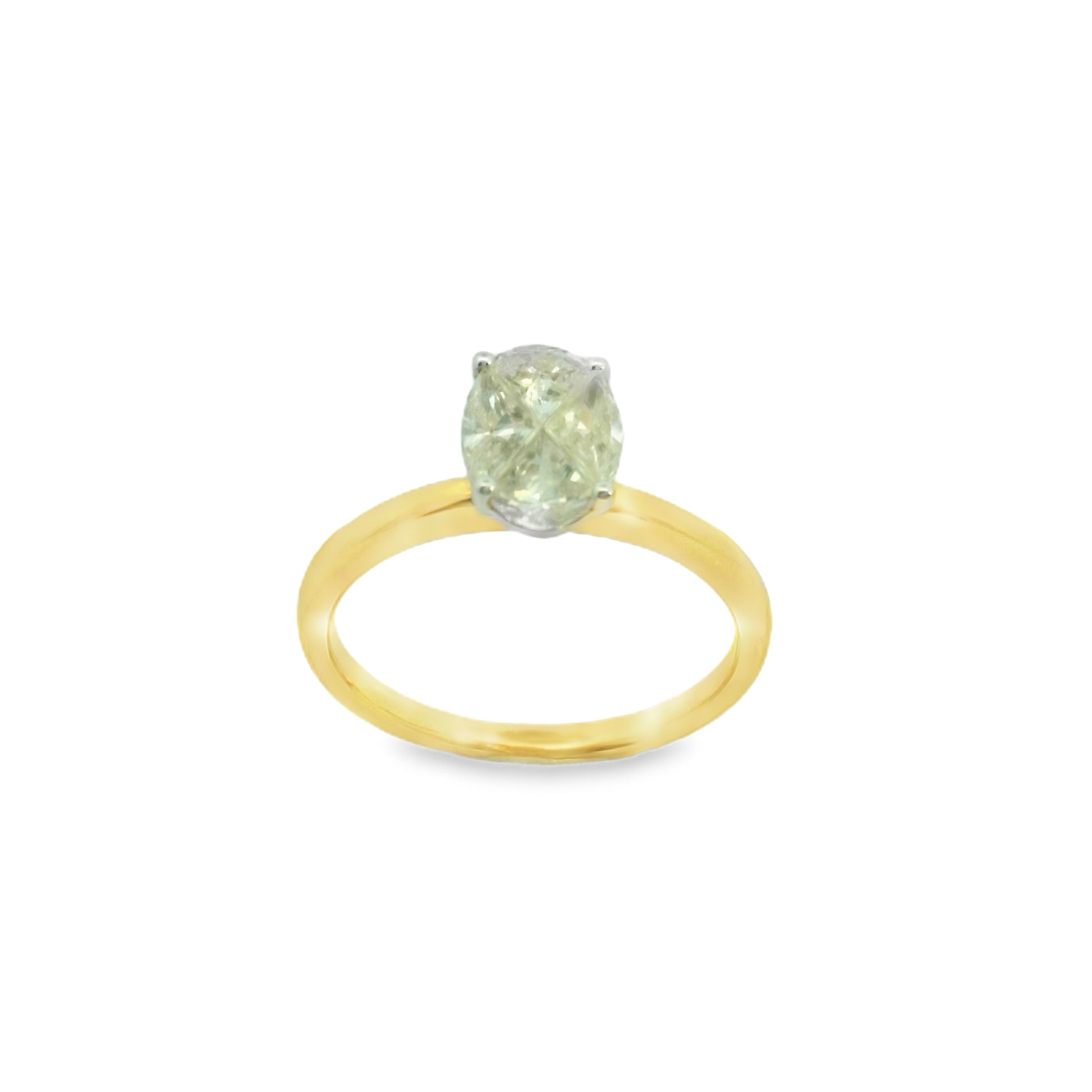 Zeghani Gold Mosaic Cut Engagement Ring | Zeghani | Luby 