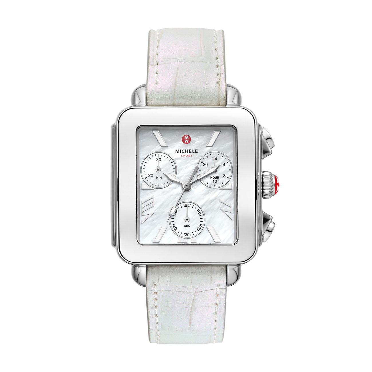 MICHELE Deco Sport Chrono Watch In White Mother-Of-Pearl | Michele | Luby 