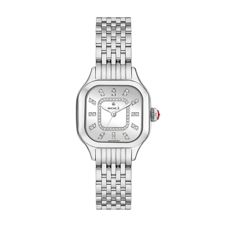 MICHELE Meggie High Shine Diamond Dial Stainless Steel Watch