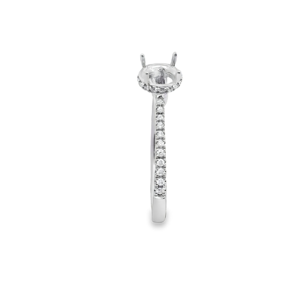 Zeghani 14k Diamond Under Halo Engagement Ring | Zeghani | Luby 