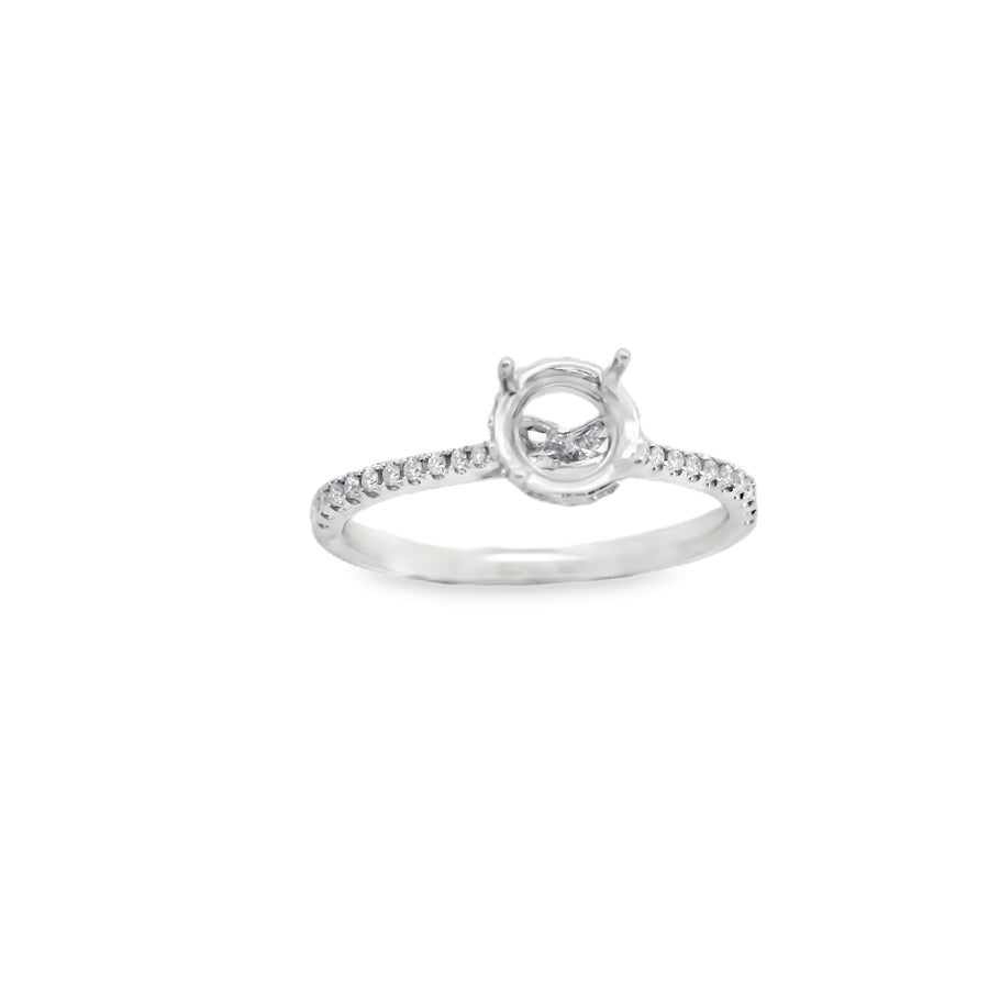 Zeghani 14k Diamond Under Halo Engagement Ring