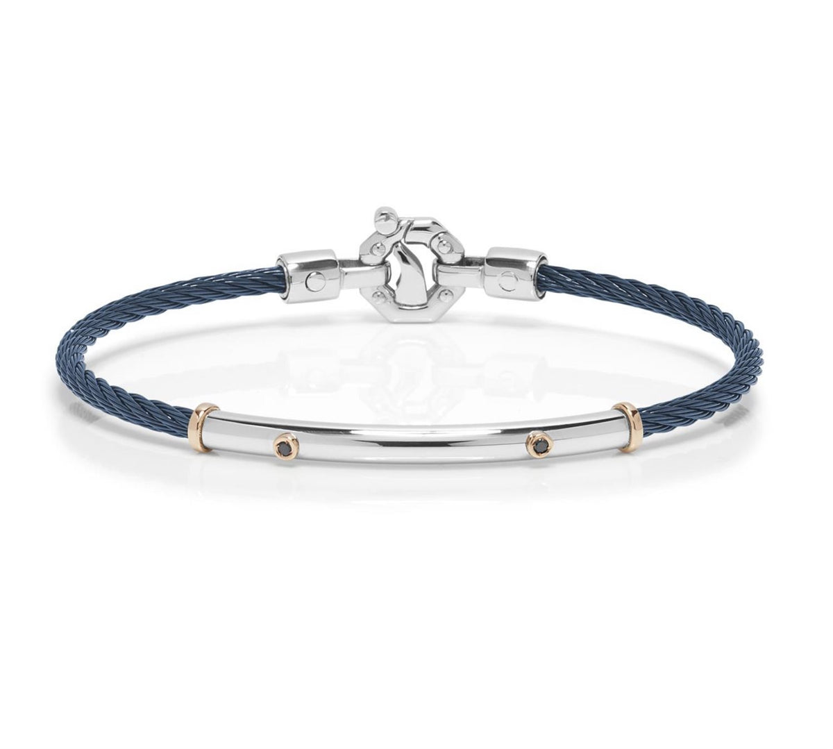 Baraka Bracelet Blue PVD with Black Diamonds | Baraka | Luby 