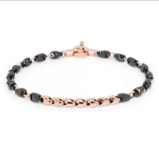 Baraka Men Bracelet 18K Rose Gold and Black Ceramic | Baraka | Luby 