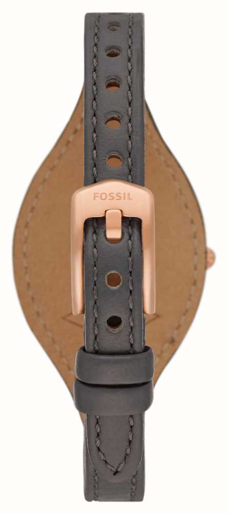 Carlie Three-Hand Black LiteHide™ Leather Watch | Fossil | Luby 