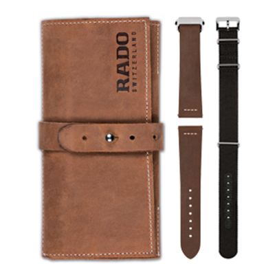 Rado Brac. Kit leather Pouch Black ( Brown/Black )