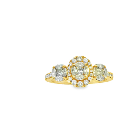Zeghani Gold Center Oval Engagement Ring | Zeghani | Luby 