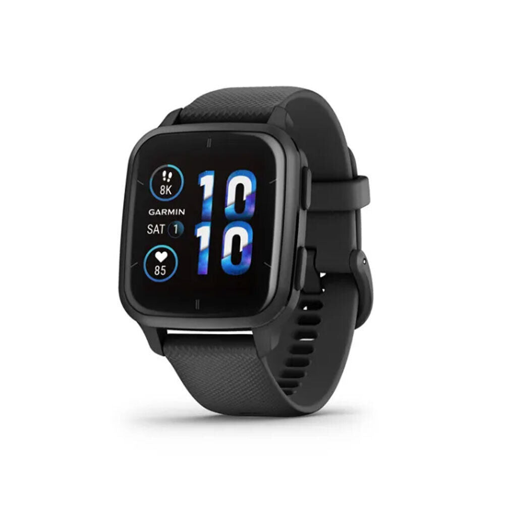 Venu® Sq 2 – Music Edition Slate Aluminum Bezel with Black Case and Silicone Band | Garmin | Luby 