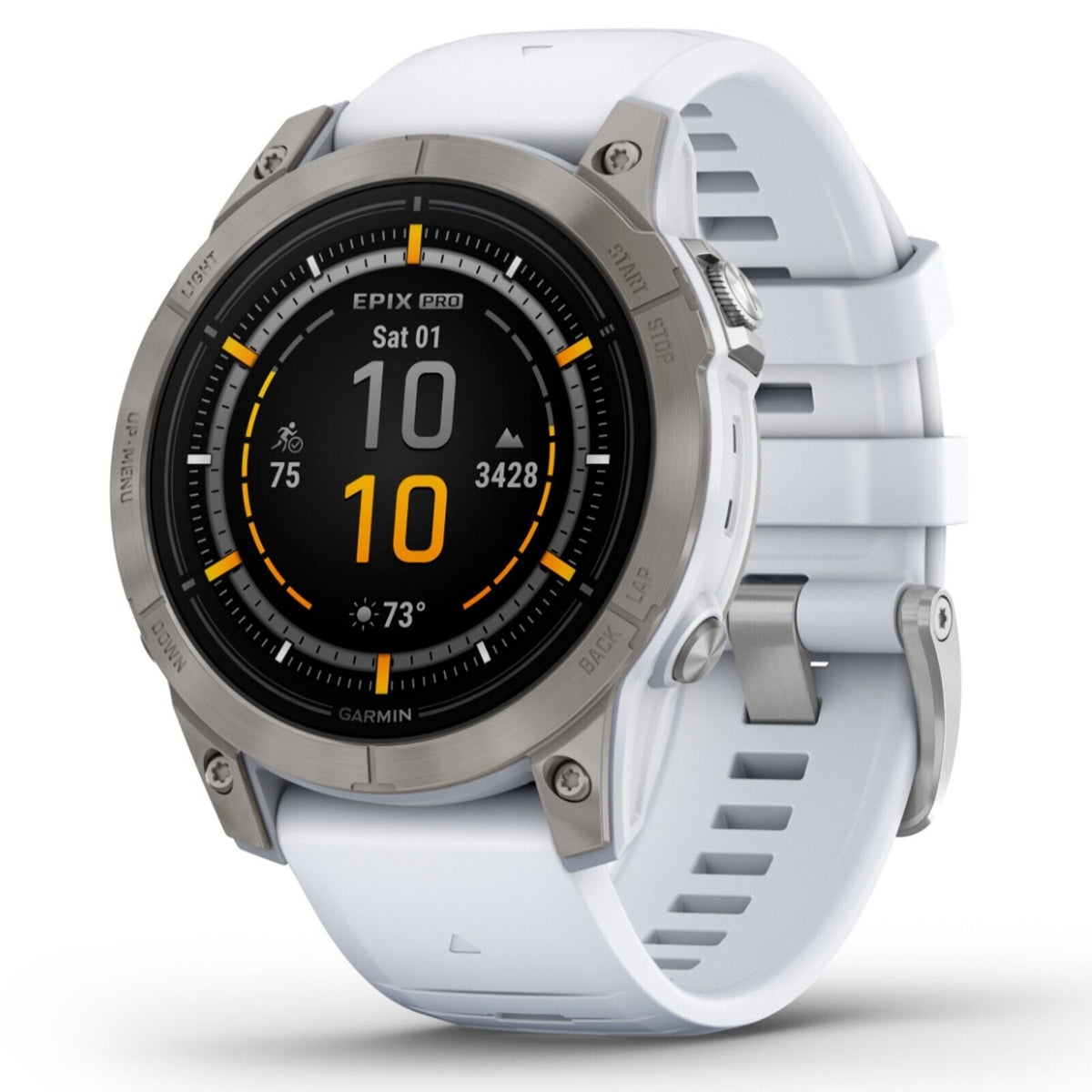 Epix™ Pro (Gen 2) – Sapphire Edition | 47 mm Titanium with Whitestone Band | Garmin | Luby 