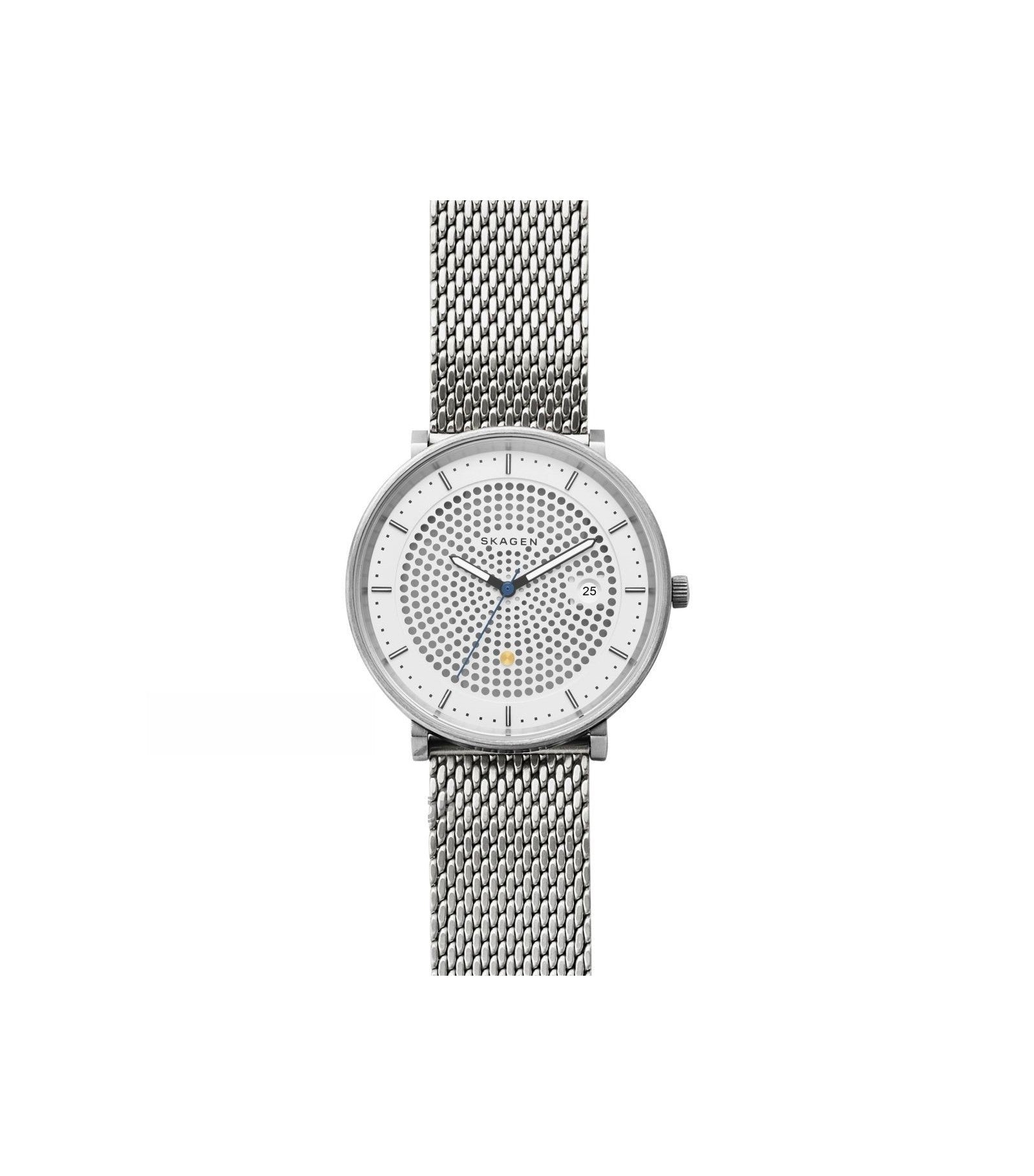 Hald Mesh Watch (Silver/White) | Skagen | Luby 