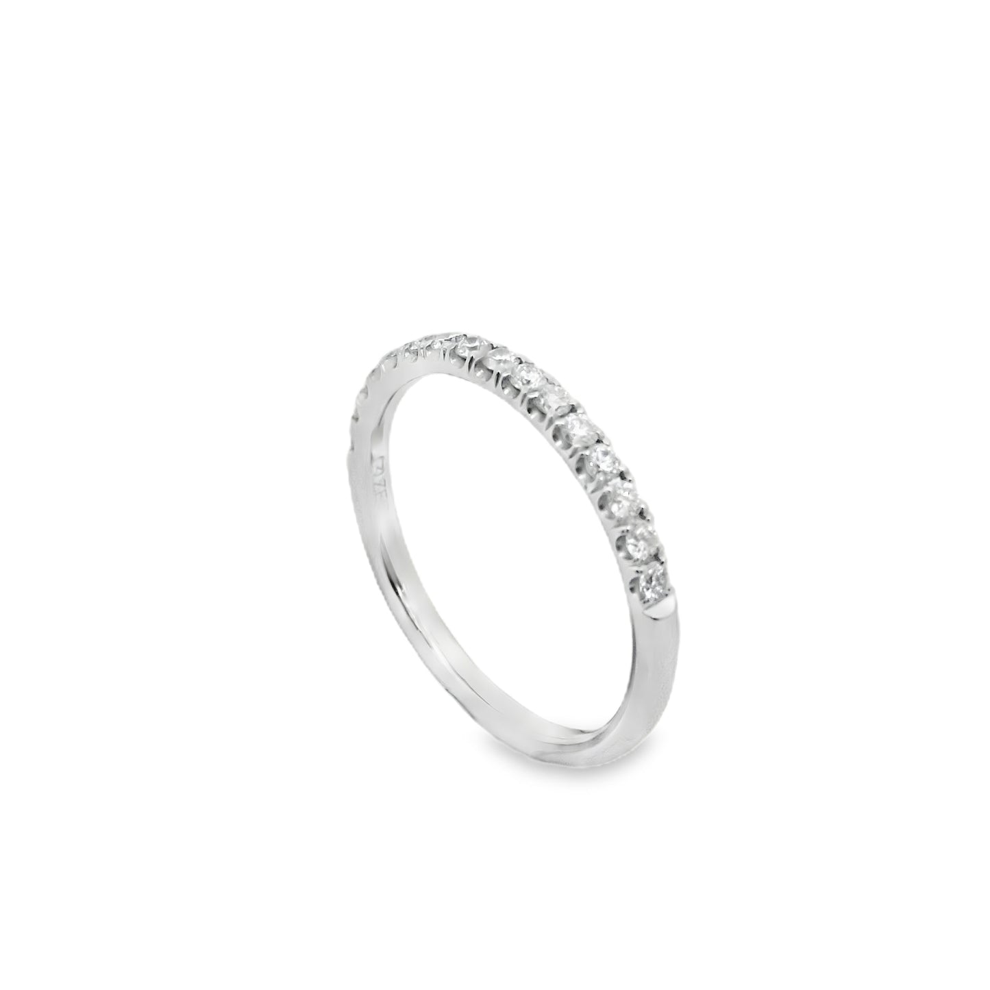 Zeghani White Gold Scallop Setting Wedding Band | Zeghani | Luby 