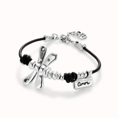 Pulsera con libélula bañada en plata de ley&nbsp; | Uno de 50 | Luby 