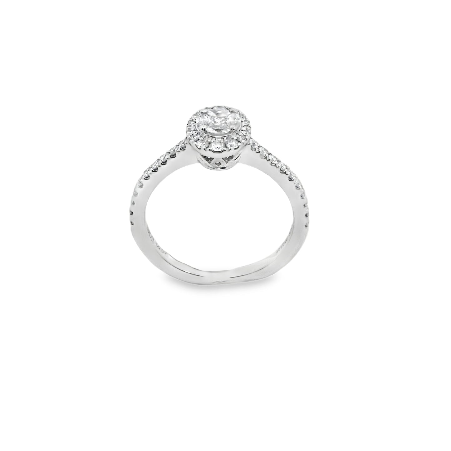 Zeghani White Gold Oval Engagement Ring | Zeghani | Luby 
