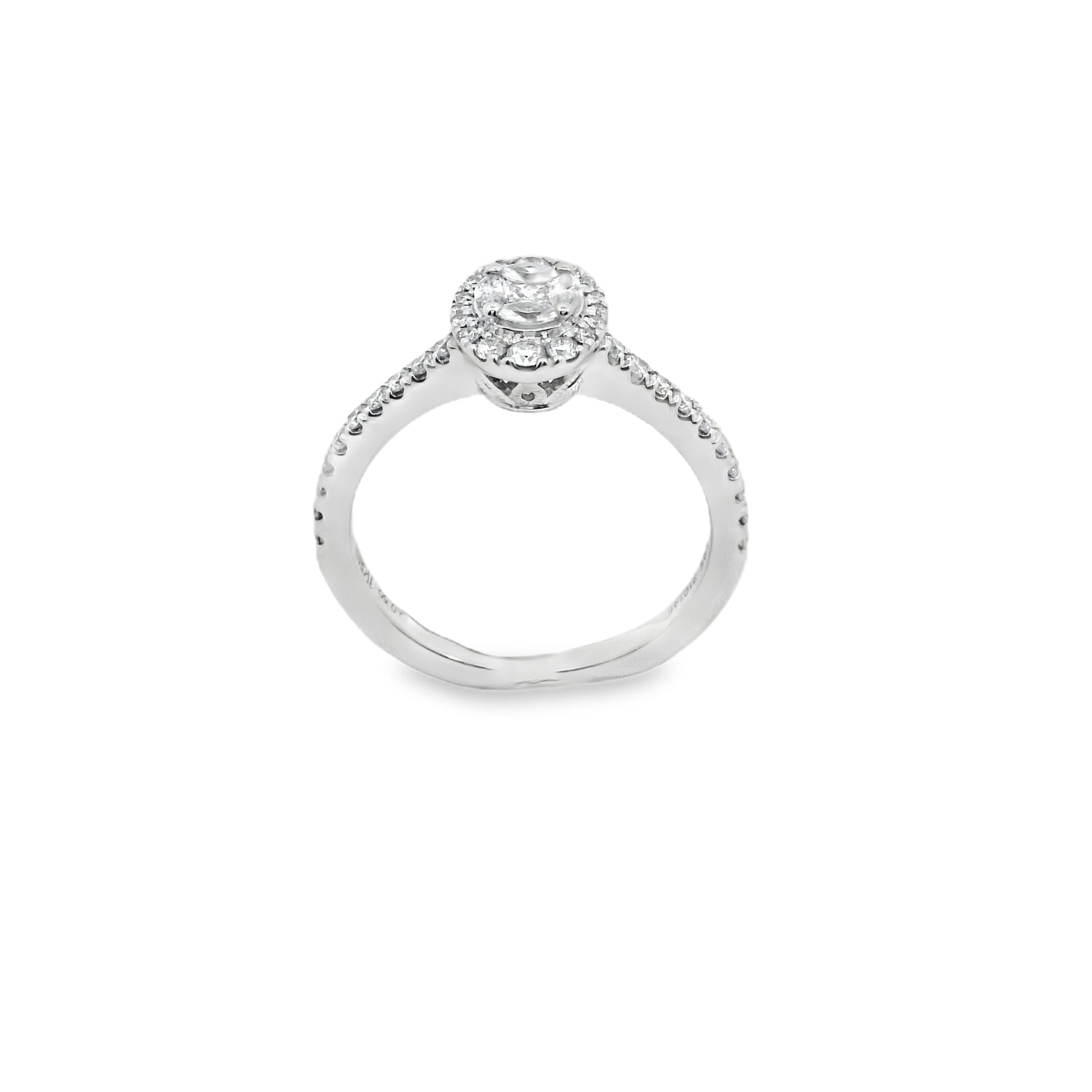 Zeghani White Gold Oval Engagement Ring | Zeghani | Luby 